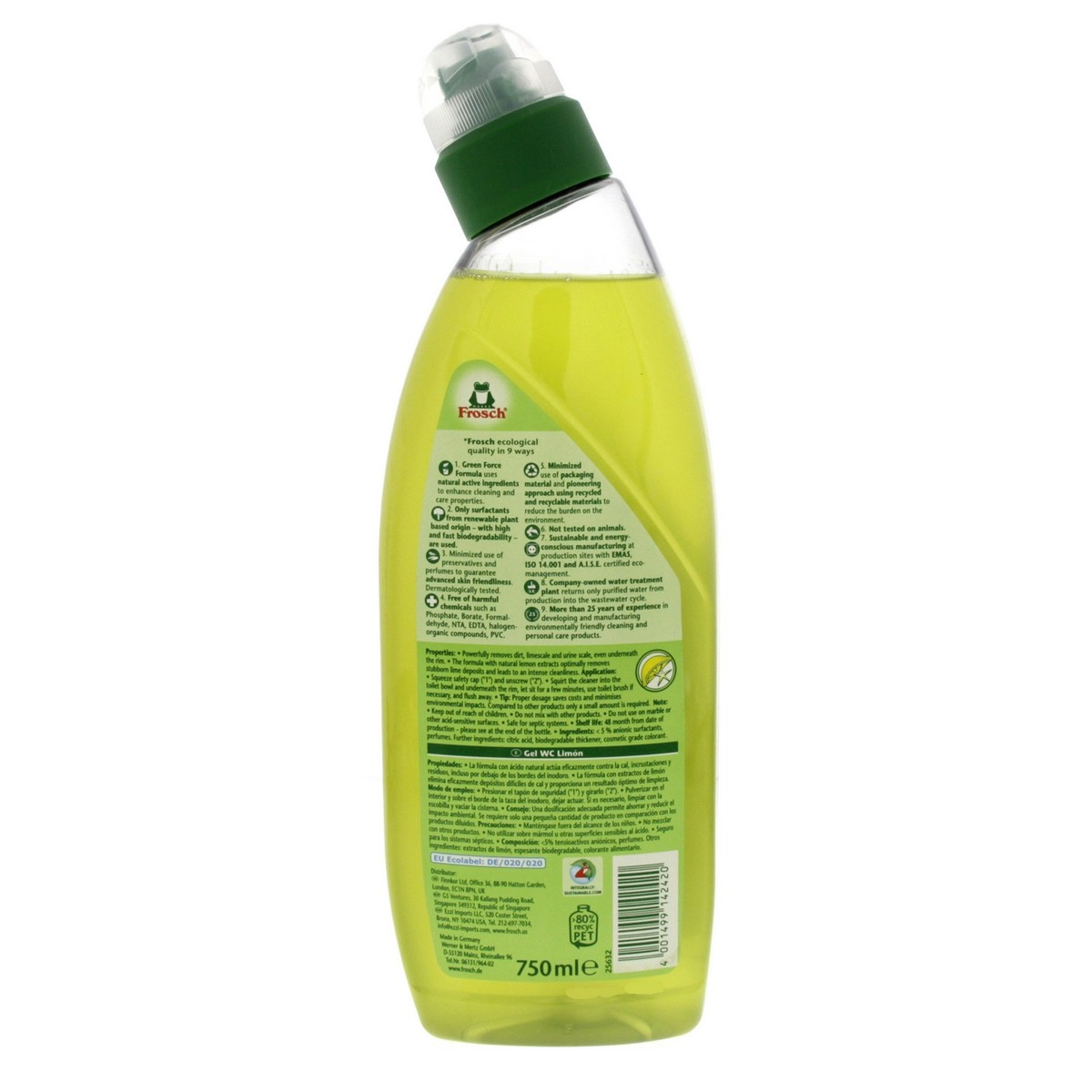 Marke Frosch Toilet Bowl Cleaner Lemon 750ml 